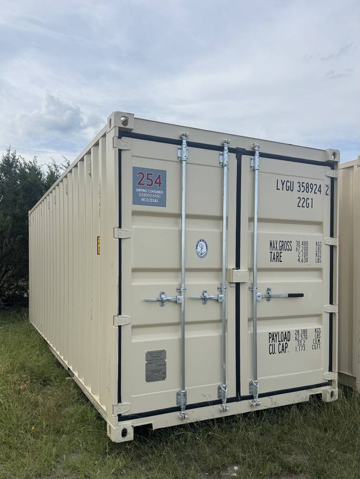 20-foot one-trip shipping container