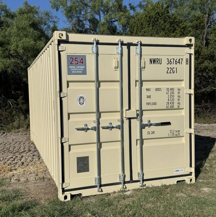 20' Standard One Trip container, beige, example 2