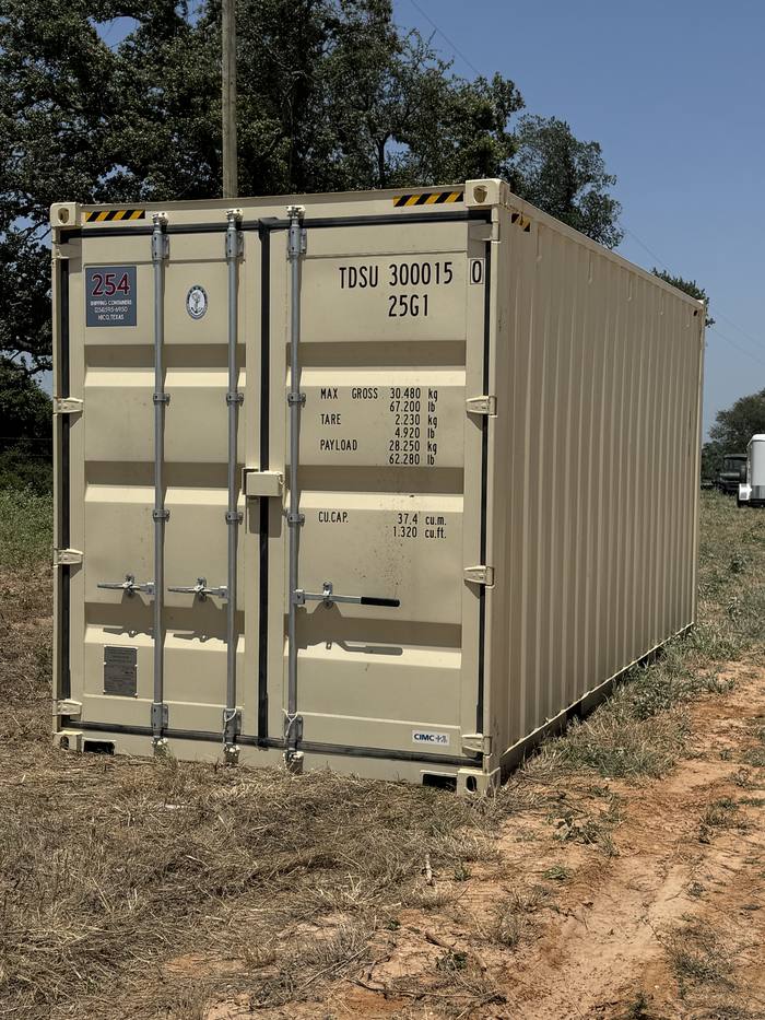 20' Standard One Trip container, beige, example 4