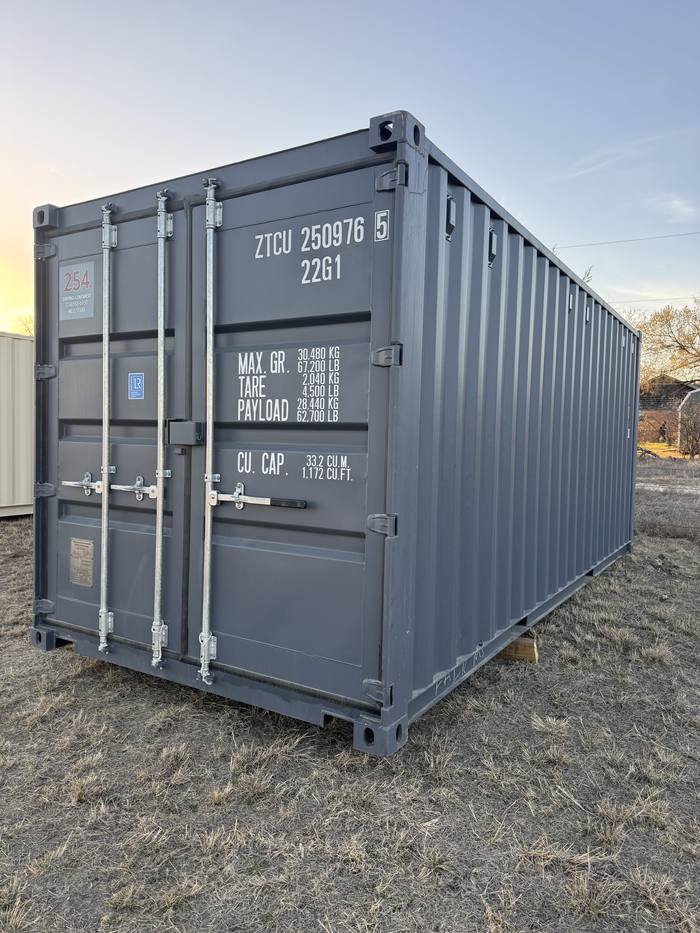 20' Standard One Trip container, dark gray, example 1