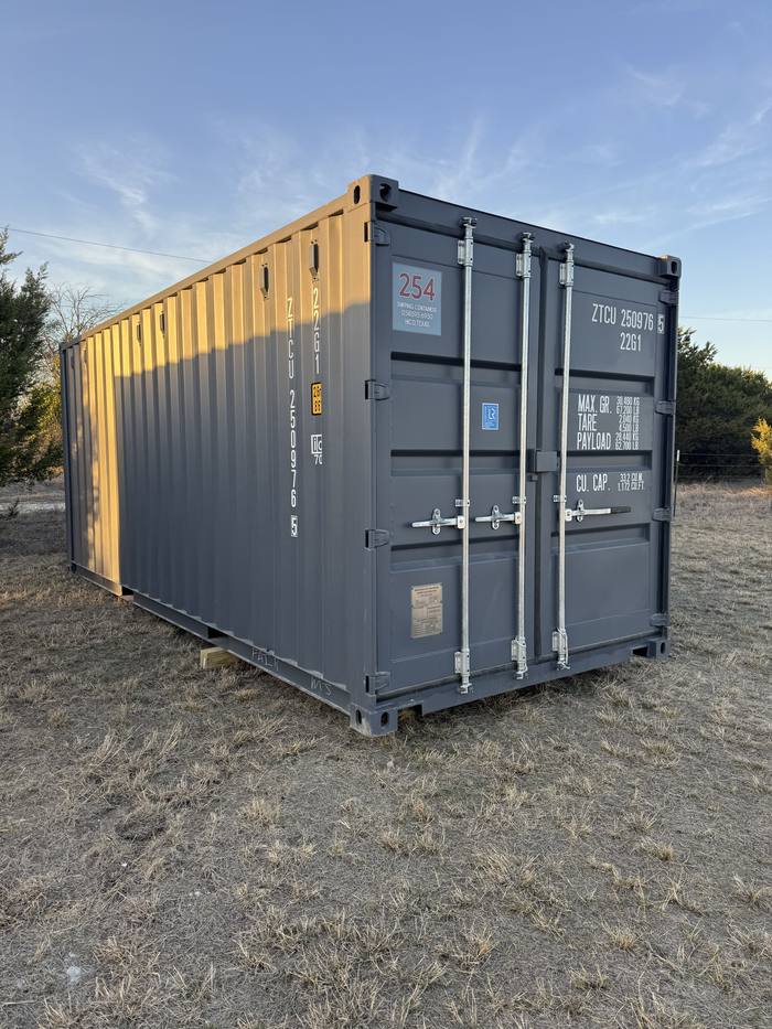 20' Standard One Trip container, dark gray, example 2