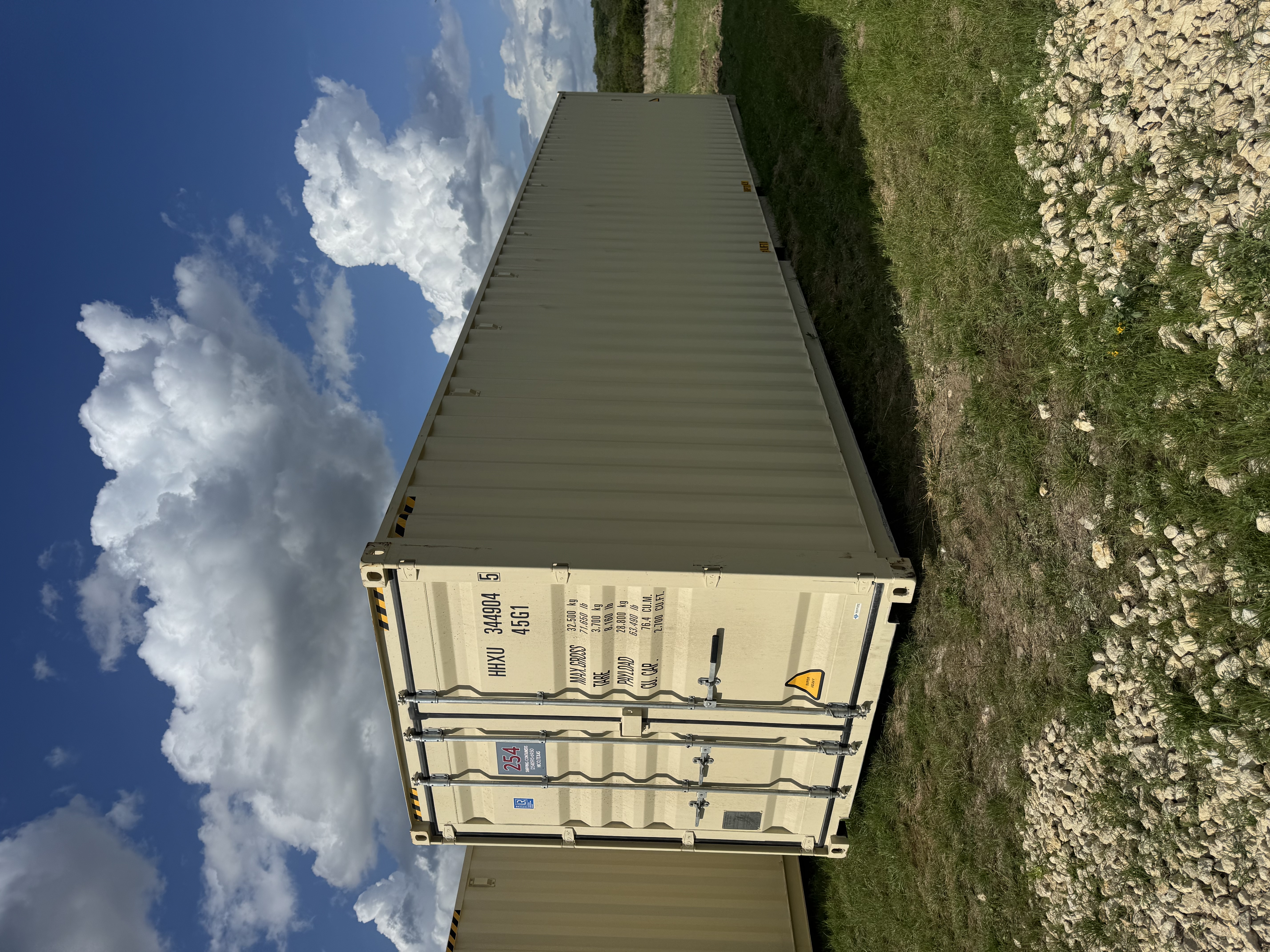 40' High Cube One Trip container, beige, example 2