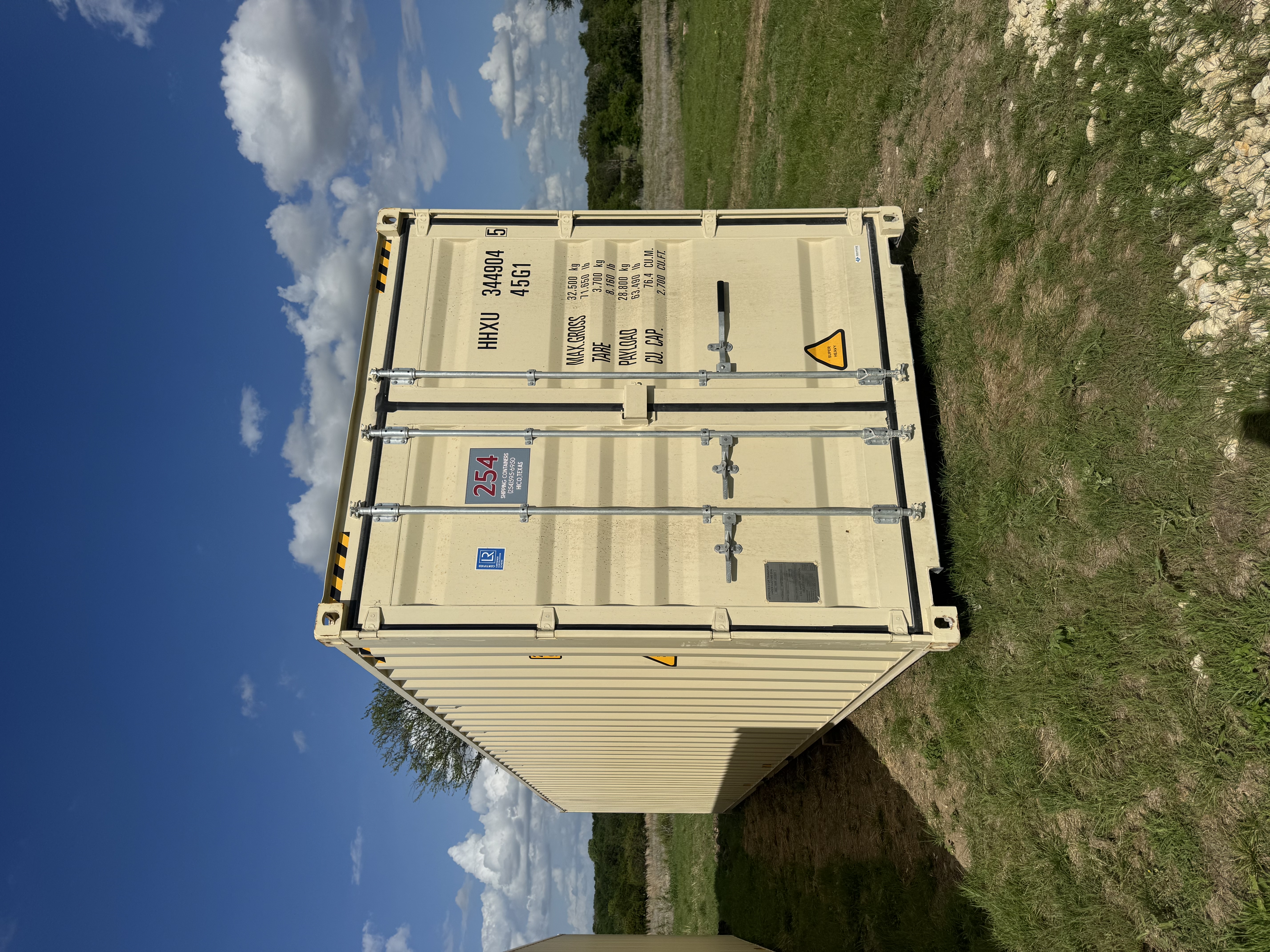 40' High Cube One Trip container, beige, example 4