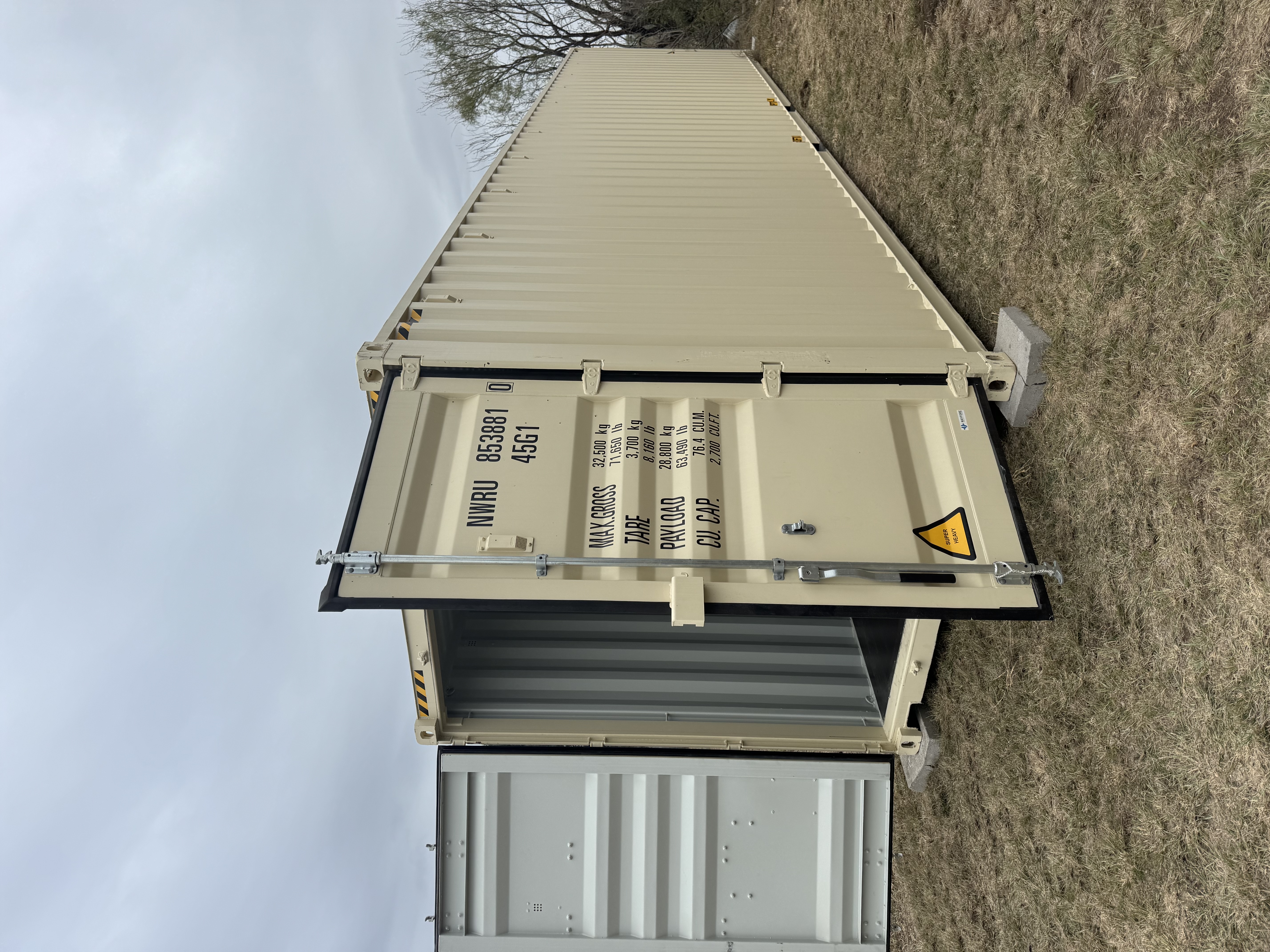 40' High Cube One Trip container, beige, example 5