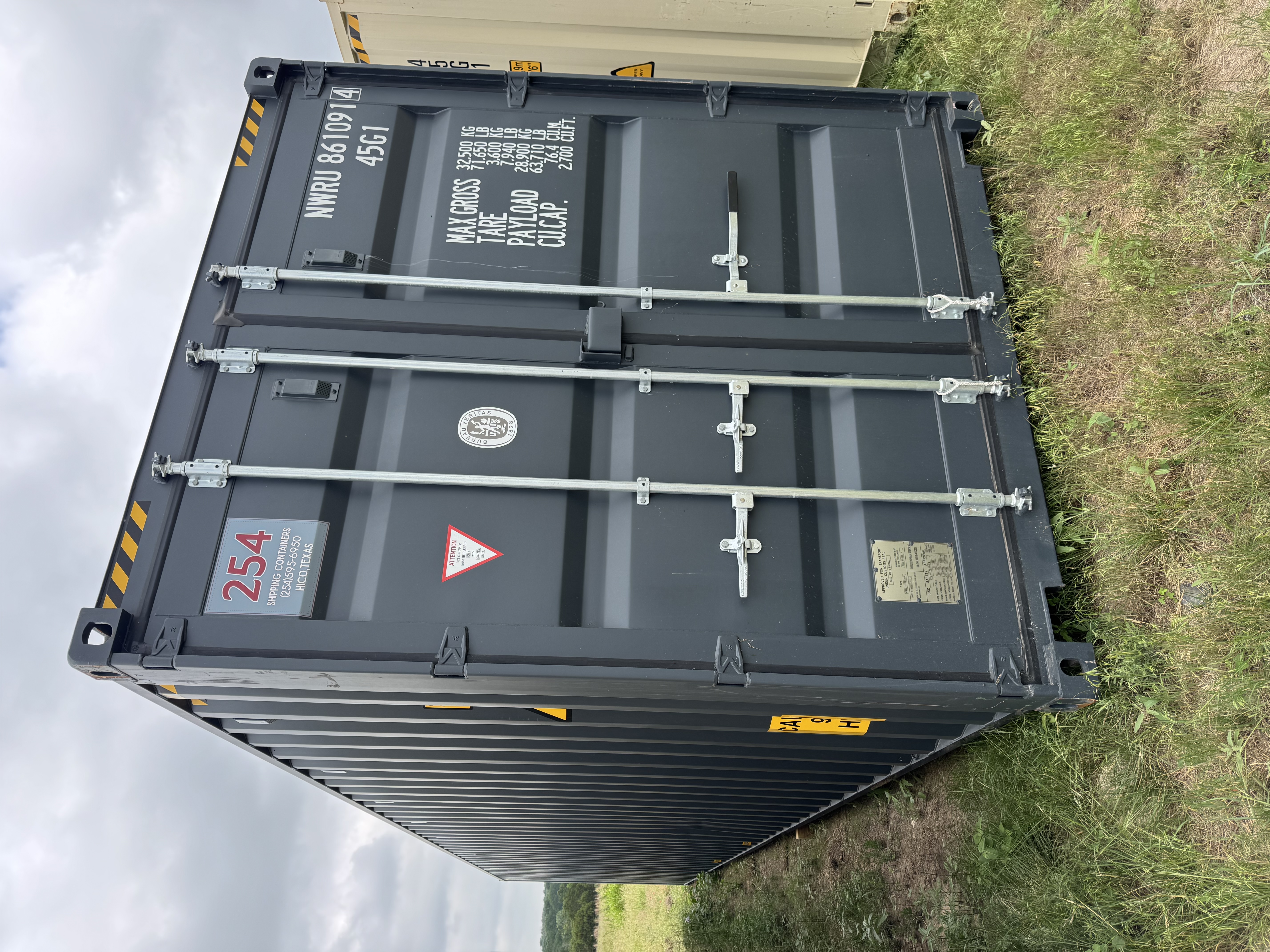 40' High Cube One Trip container, dark gray, example 1