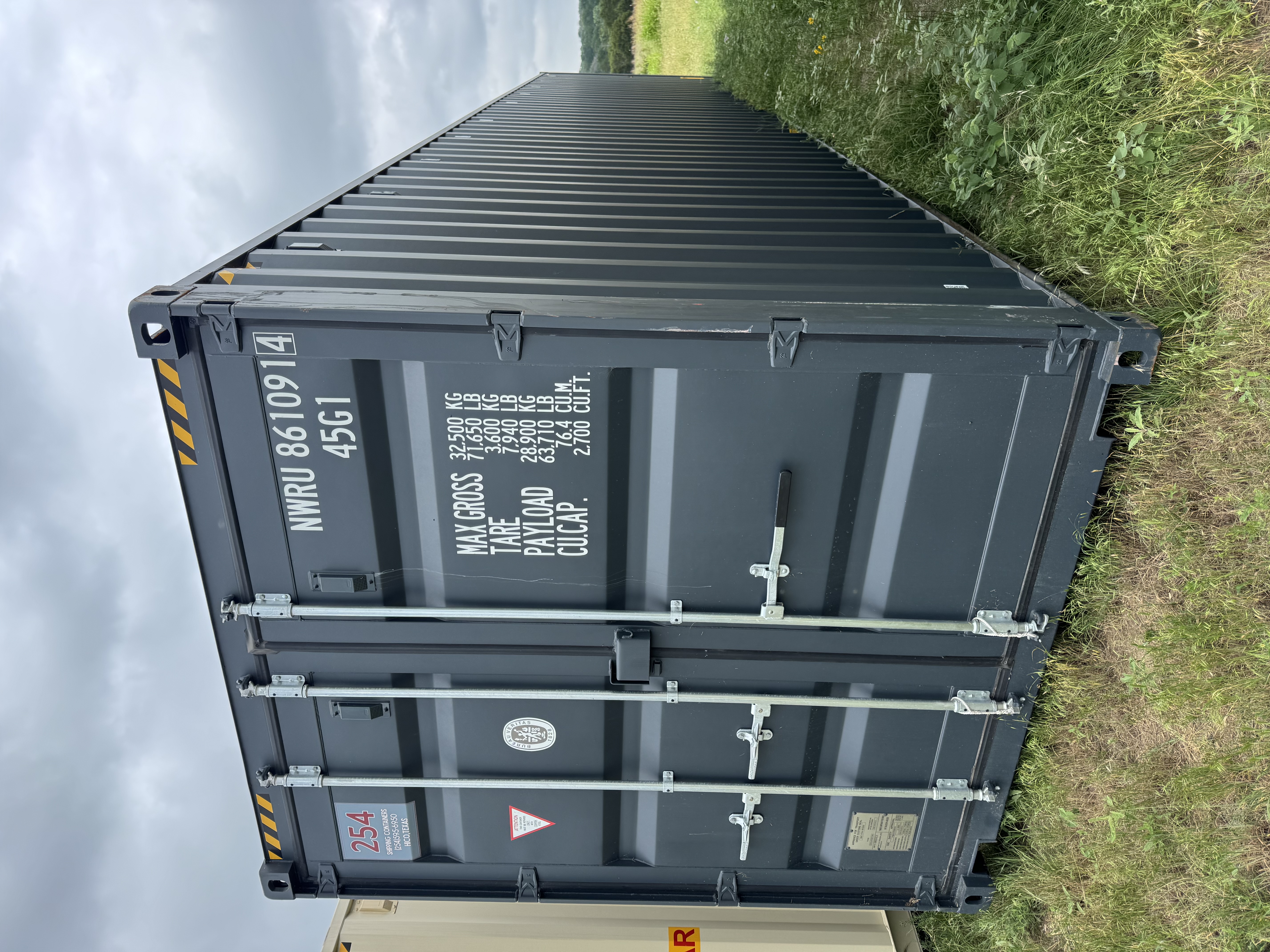 40' High Cube One Trip container, dark gray, example 2